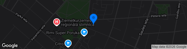 Map showing Ventspils 2. pamatskolas Stadionā