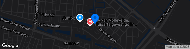 Map showing Thorbeckepark