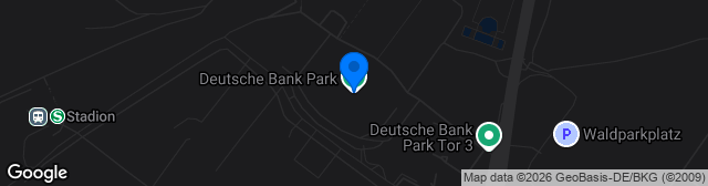 Map showing Deutsche Bank Park