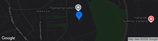 Map showing Varberg Energi Arena