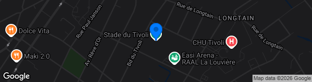 Map showing Stade Communal du Tivoli
