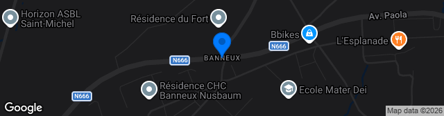 Map showing Complexe Banneux FC