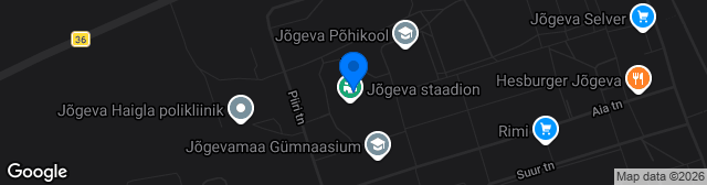 Map showing Jõgeva Linnastaadion