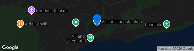 Map showing Viljandi linnastaadion kunstmuru