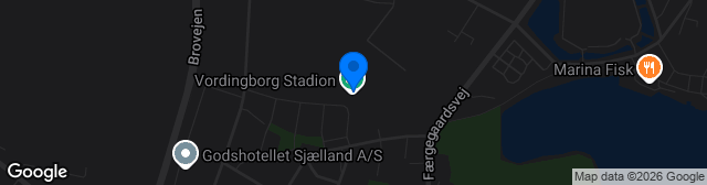 Map showing Vordingborg Stadion