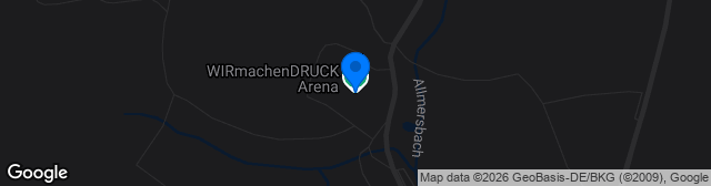 Map showing WIRmachenDRUCK Arena