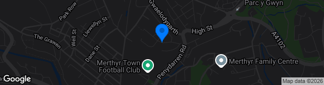 Map showing Penydarren Park