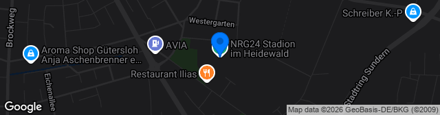 Map showing Heidewaldstadion