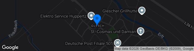Map showing Kunstrasenplatz Glesch