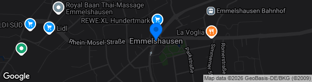 Map showing Emmelshausen Kunstrasen