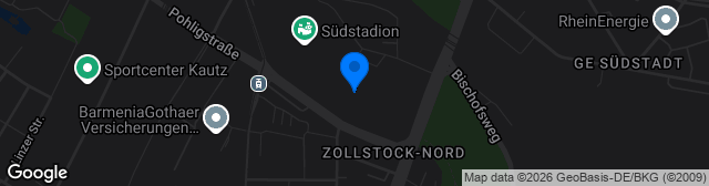 Map showing Kunstrasenplatz Jean-Löring-Sportpark