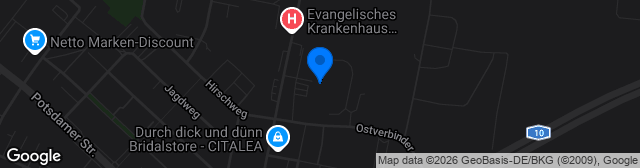 Map showing Waldstadion Ludwigsfelde Kunstrasenplatz