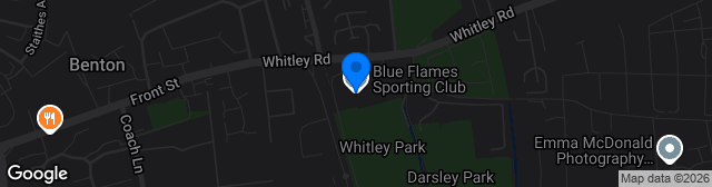 Map showing Blue Flames Ground (Northumberland FA)