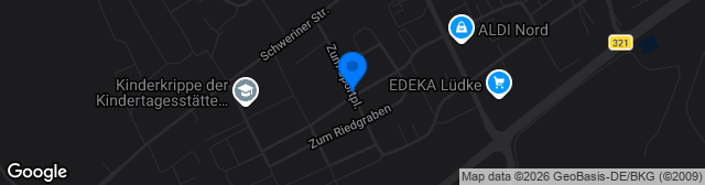 Map showing Sportplatz Pampow