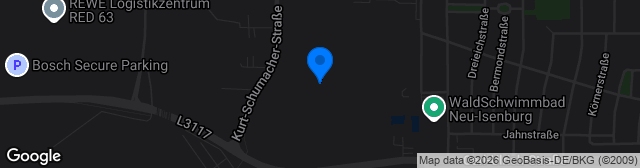 Map showing Sportpark Neu-Isenburg
