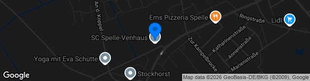 Map showing Getränke Hoffmann Stadion