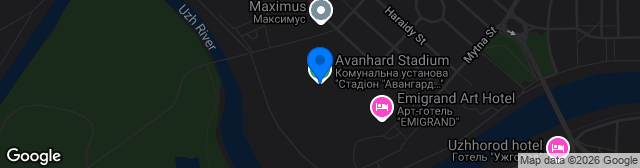 Map showing Stadion Avanhard