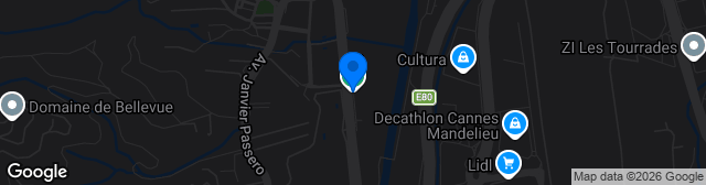 Map showing Stade Éric Estivals