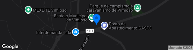 Map showing Estádio Municipal De Vimioso