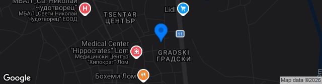 Map showing Gradski Stadion Lom