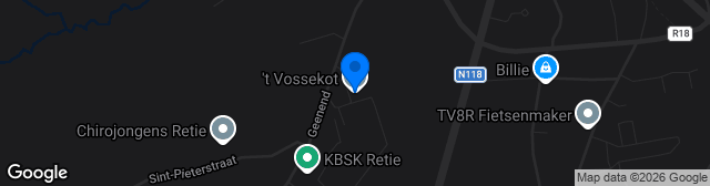 Map showing Sportpark 't Vossekot