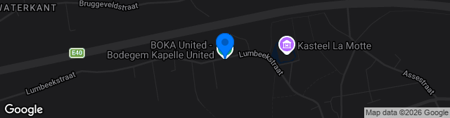 Map showing Terrein Bodegem Kapelle United