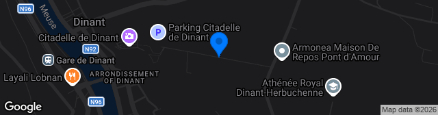 Map showing Terrain Dinant - Citadelle