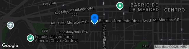 Map showing Estadio Nemesio Díez