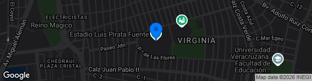 Map showing Estadio Luis de la Fuente