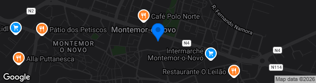 Map showing Estádio 1º de Maio