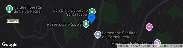 Map showing Estatio Municipal de Santa Isabel