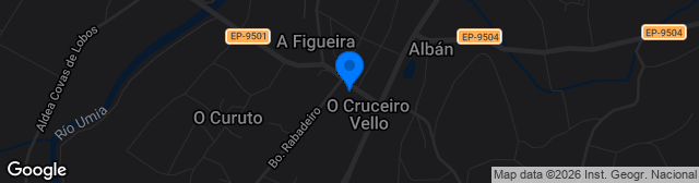 Map showing Campo de Futbol de A Senra