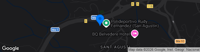 Map showing Camp de Futbol Génova