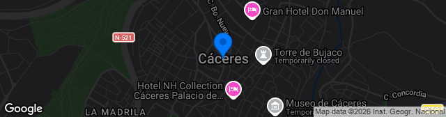 Map showing Estadio Eras de las Matas