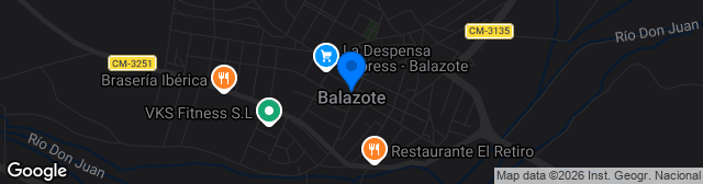 Map showing Estadio Municipal de Balazote