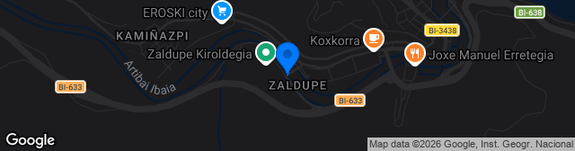 Map showing Campo de fútbol de Zaldupe