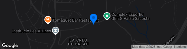 Map showing Camp de Futbol Torres de Palau