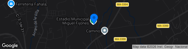 Map showing Estadio Municipal Miguel Fijones