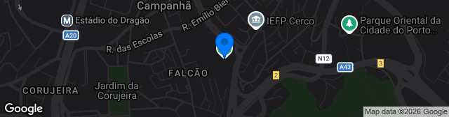 Map showing Complexo Desportivo de Campanhã
