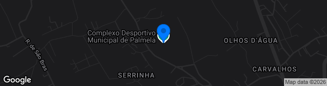 Map showing Complexo Desportivo Municipal de Palmela