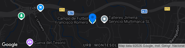 Map showing Estadio Francisco Romero