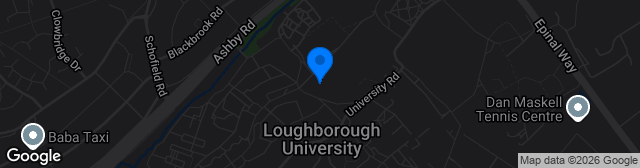 Map showing Loughborough University Football Stadium