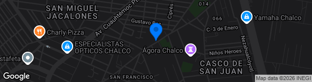 Map showing Estadio Arreola