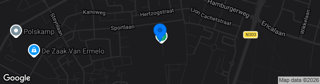 Map showing Sportpark Zuid DVS '33
