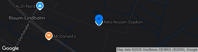 Map showing Niko Nissen Stadion