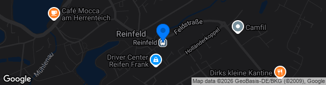 Map showing Rasenplatz Reinfeld