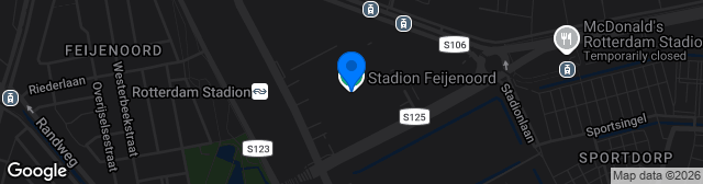 Map showing Stadion Feijenoord