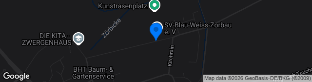 Map showing Sportplatz Zorbau