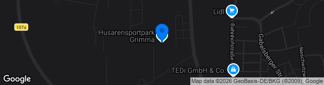 Map showing Husarensportpark Grimma Hauptplatz