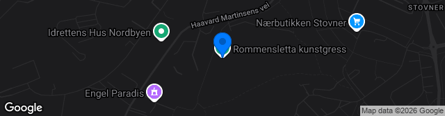 Map showing Rommensletta kunstgress